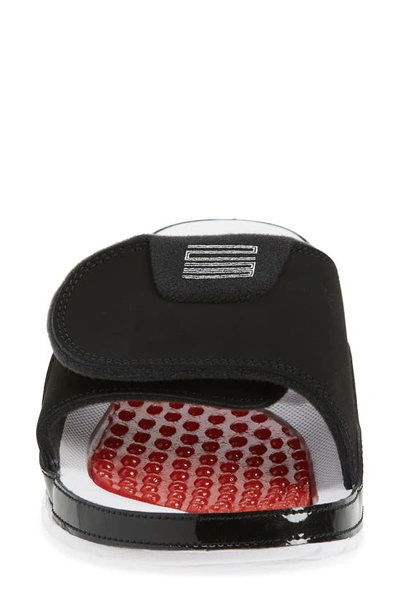 Shop Jordan Hydro Xi Retro Slide Sandal In Black/ Varsity Red/ White