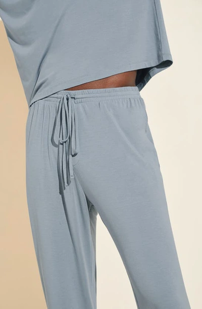 Shop Eberjey Henry Jersey Pajamas In Blue Fog