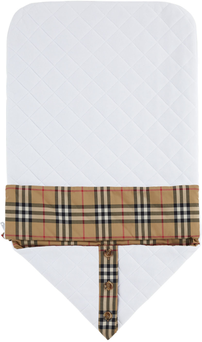 Shop Burberry Baby Vintage Check Sleeping Bag In White