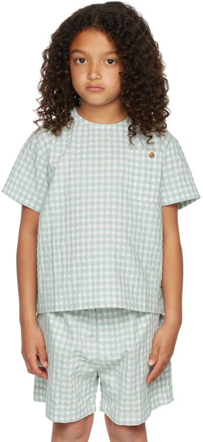 Shop Daily Brat Kids Blue & White Hudson T-shirt In Soft Blue