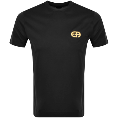 Shop Armani Collezioni Emporio Armani Crew Neck Logo T Shirt Black