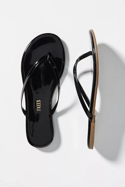Shop Tkees Foundations Glossy Sandals In Black