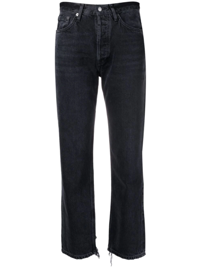 Shop Agolde Lana Cropped Jeans In Black