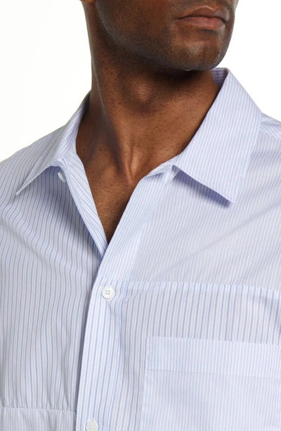 Shop Frame Summer Mix Stripe Button-up Shirt In Stripe Mix