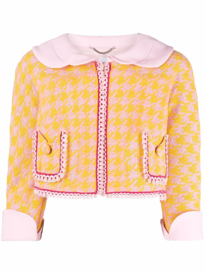 Shop Moschino Women's Yellow Cotton Jacket