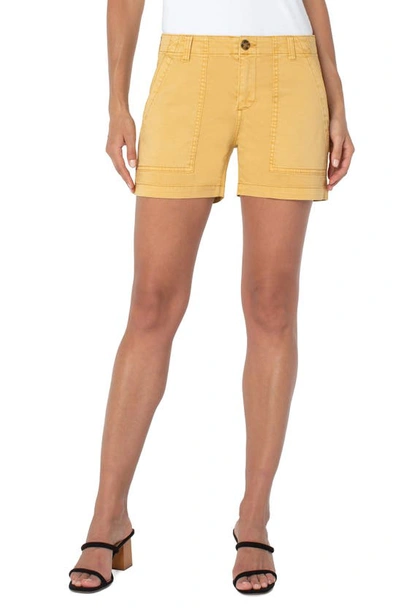 Shop Liverpool Los Angeles Utility Shorts In Golden Glow