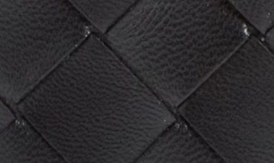 Bottega Veneta Intrecciato Leather Card Case In Black-gold
