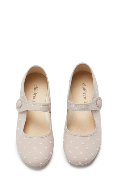Shop Childrenchic Swiss Dot Canvas Mary Jane Sneaker In Swiss Dot In Camel