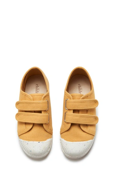 Shop Childrenchic Double Strap Canvas Sneaker In Mustard