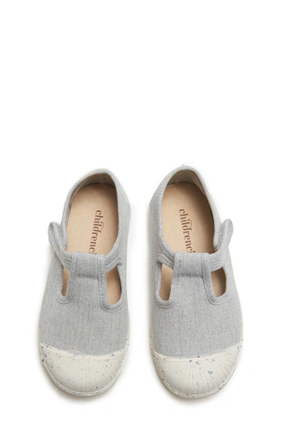 Childrenchic T-strap Canvas Sneaker In Grey