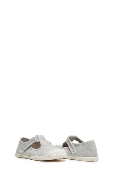 Childrenchic T-strap Canvas Sneaker In Grey