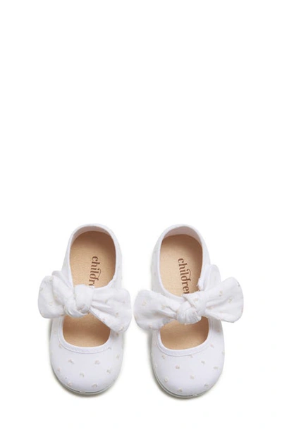 Childrenchic Swiss Dot Mary Jane Canvas Sneaker In White