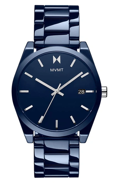Shop Mvmt Watches Element Ceramic Bracelet Watch, 43mm In Blue