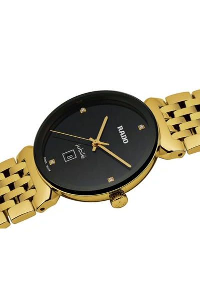 Shop Rado Florence Diamond Bracelet Watch, 30mm In Gold