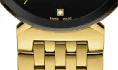 Shop Rado Florence Diamond Bracelet Watch, 30mm In Gold