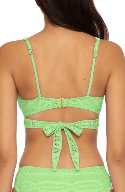 Shop Becca Color Play Ring Bikini Top In Matcha