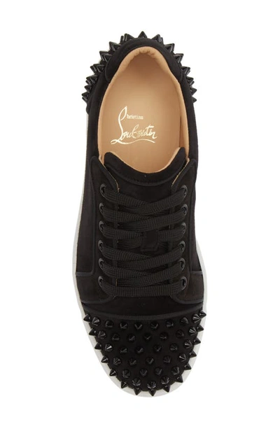 Shop Christian Louboutin Viera 2 Spike Sneaker In Black/ Black