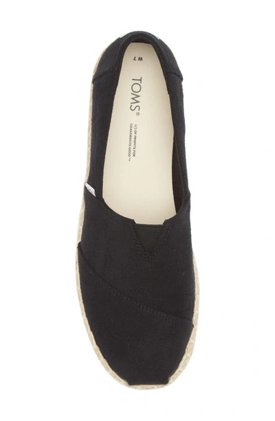 Shop Toms Alpargata Platform Espadrille In Black