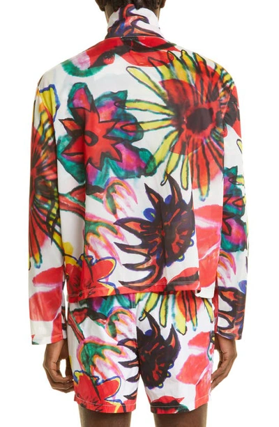 Shop Our Legacy Print Zip Jacket In Melting Flowers Print