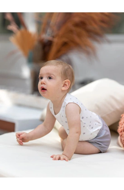 Maniere Cotton Tank Top & Bloomers Set In Grey