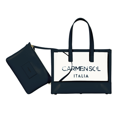 Shop Carmen Sol Venezia Clear Mini Tote In Black