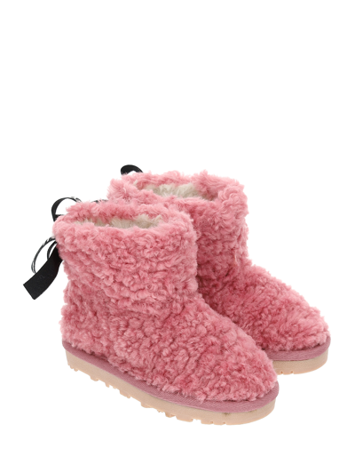 Monnalisa Bouclé Ankle Boot In Azalea | ModeSens