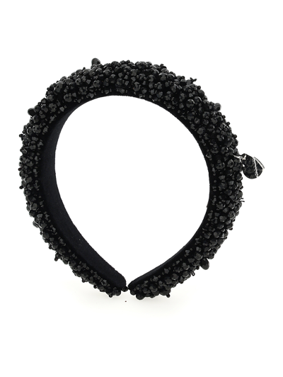 Shop Monnalisa Lurex Headband In Black