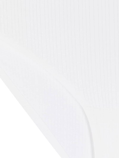Shop Wolford Fine-ribbed Cotton Briefs In White