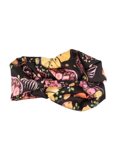 La Doublej Pinup Grapghic-print Headband In Black