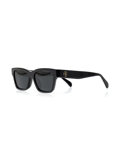 Anine Bing Daria Square-frame Sunglasses In Black