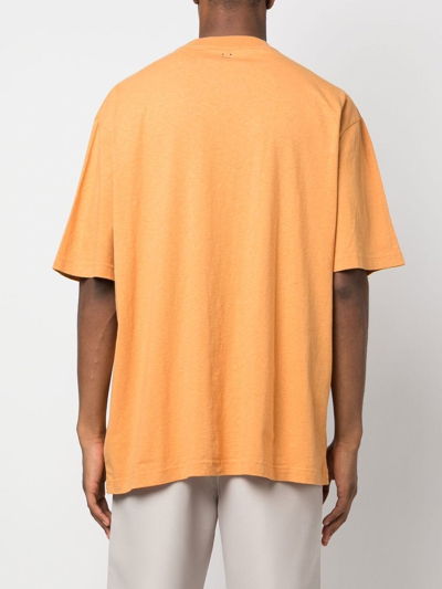 Shop Acne Studios Bht Print T-shirt In Orange