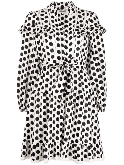 Shop Diane Von Furstenberg Chicago Polka-dot Print Dress In White
