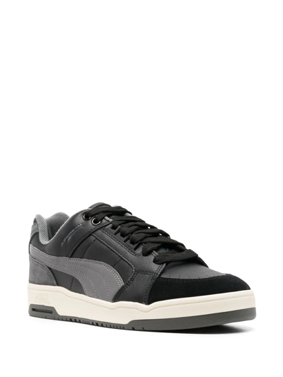 Shop Puma Slipstream L= Retro "black/dark Shadow" Sneakers