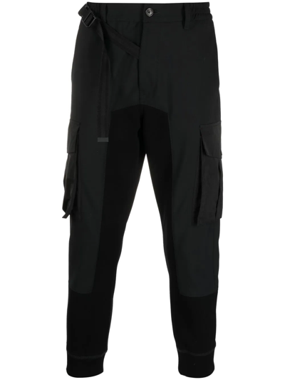Dsquared2 Multiple Cargo-pocket Detail Trousers In Black