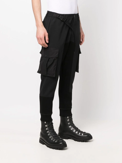 Shop Dsquared2 Multiple Cargo-pocket Detail Trousers In Black