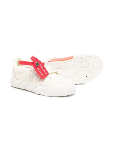 Shop Off-white Safety Tag Lace-up Sneakers In Neutrals
