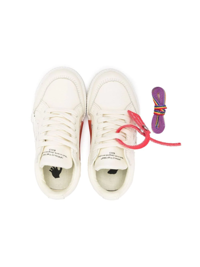 Shop Off-white Safety Tag Lace-up Sneakers In Neutrals