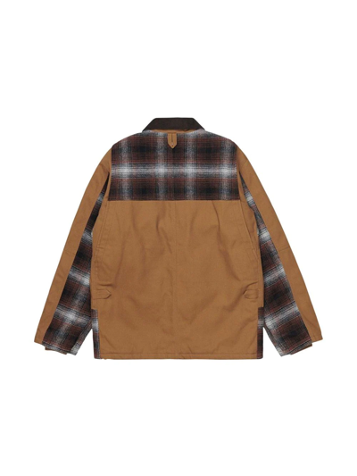 Shop Carhartt Check-panel Highland Jacket In Brown