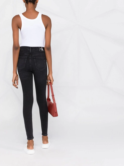 Shop Calvin Klein Jeans Est.1978 High-rise Skinny Jeans In Black