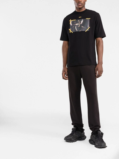 Off-white Off White T-shirts And Polos Black In Black White