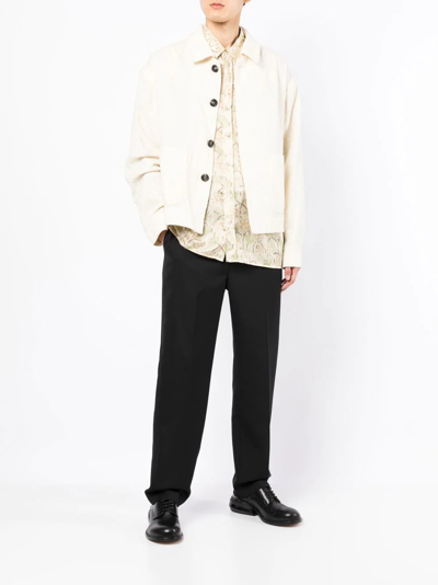Onefifteen X Anowhereman Buttoned-up Jacket In White