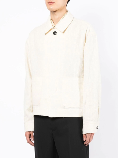 Shop Onefifteen X Anowhereman Buttoned-up Jacket In White