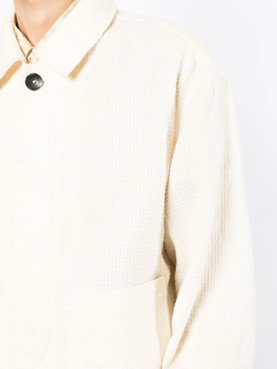 Shop Onefifteen X Anowhereman Buttoned-up Jacket In White