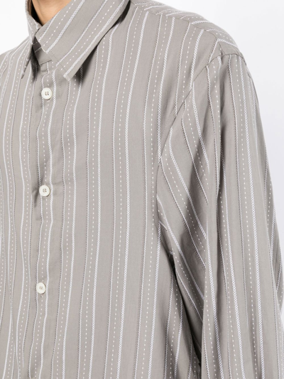 Onefifteen X Anowhereman Striped Shirt In Grey