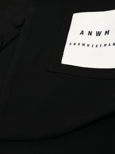 Shop Onefifteen X Anowhereman Logo-patch Scarf In Black