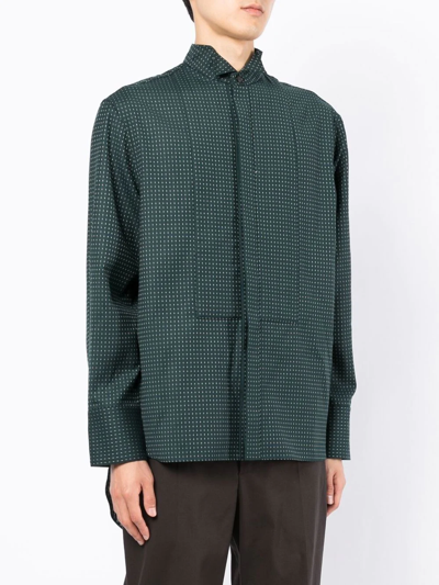 Onefifteen X Anowhereman Spot-print Shirt In Green