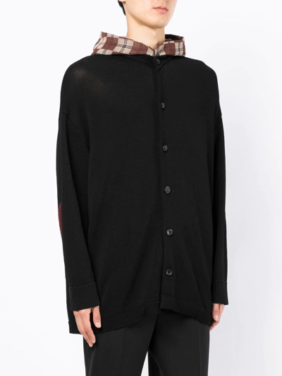 Onefifteen X Anowhereman Check-pattern Hoodie In Black