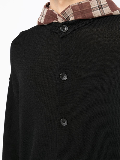 Onefifteen X Anowhereman Check-pattern Hoodie In Black