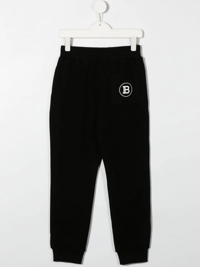 Shop Balmain Logo-print Track Pants In Black
