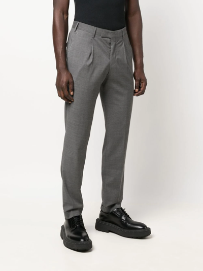 Pt Torino Tapered-leg Tailored Trousers In Grey